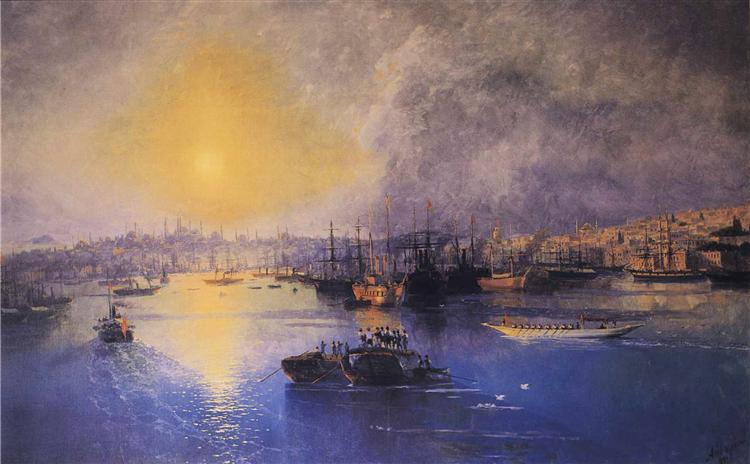 Захід сонця в Константинополі, 1899 - Іван Айвазовський