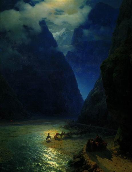 Darial Gorge, 1862 - 伊凡·艾瓦佐夫斯基