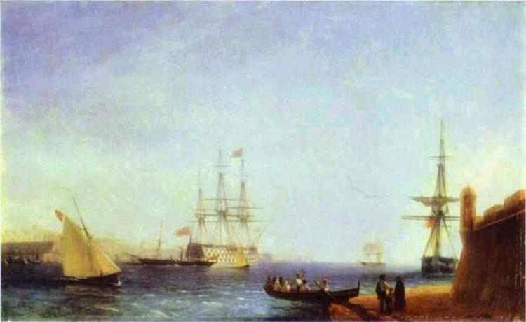 Malta Valetto Harbour, 1844 - Iván Aivazovski