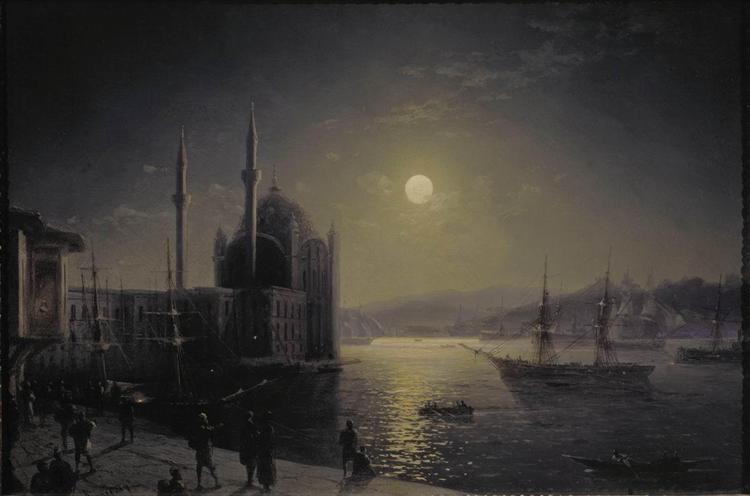 Moonlit Night on the Bosphorus, 1894 - Iwan Konstantinowitsch Aiwasowski
