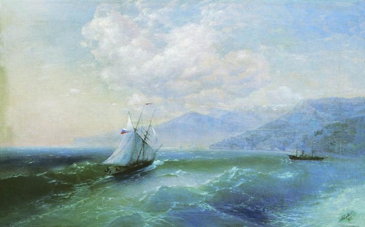 On the coast, 1875 - Iwan Konstantinowitsch Aiwasowski