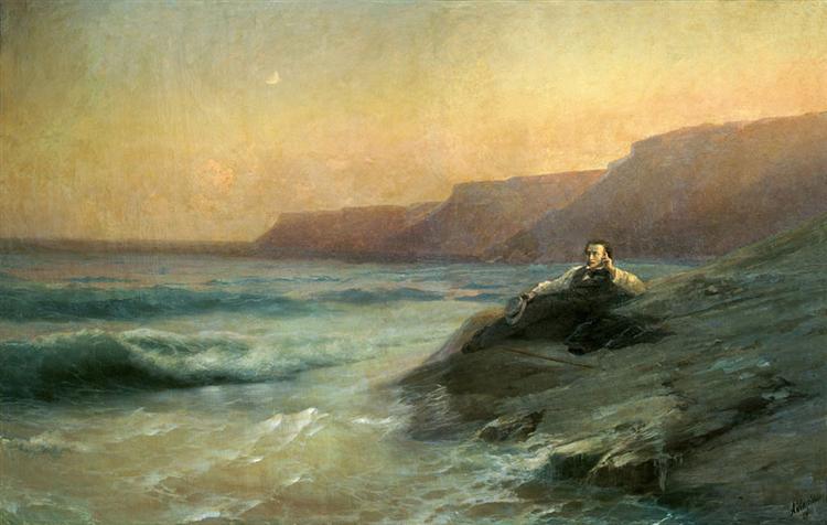 Pushkin on the coast Black Sea, 1887 - Ivan Konstantinovich Aivazovskii