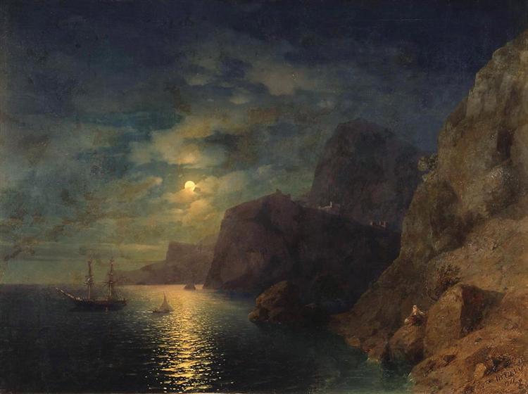 Sea at night, 1861 - Iwan Konstantinowitsch Aiwasowski