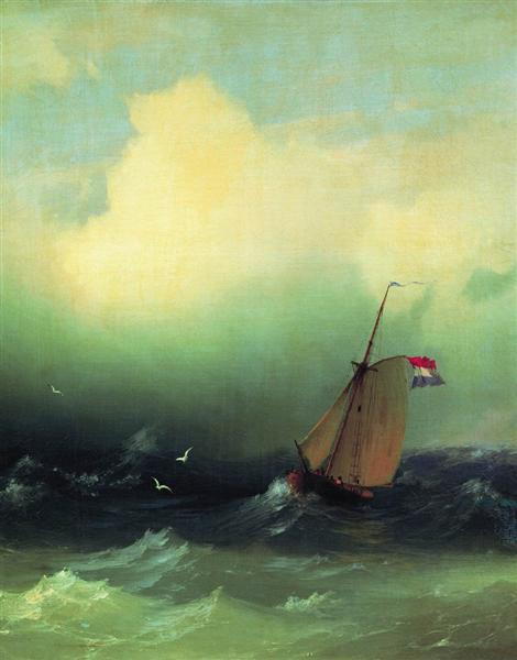 Storm at Sea, 1847 - 伊凡·艾瓦佐夫斯基