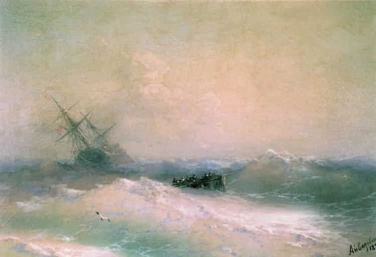Storm at Sea, 1893 - 伊凡·艾瓦佐夫斯基