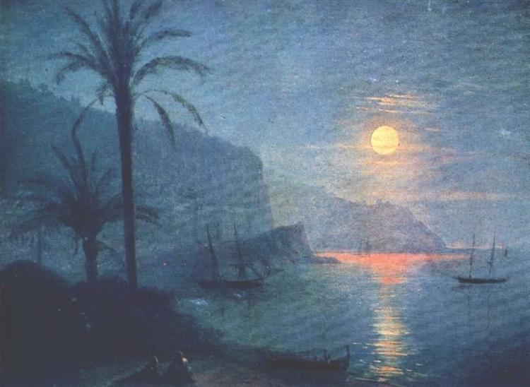 The Nice at night - Ivan Konstantinovich Aivazovskii