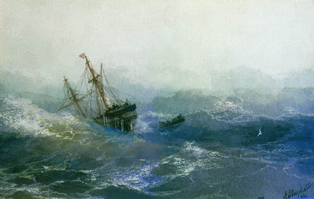 The Shipwreck 1894 Ivan Aivazovsky WikiArt Org   The Shipwreck 1894 