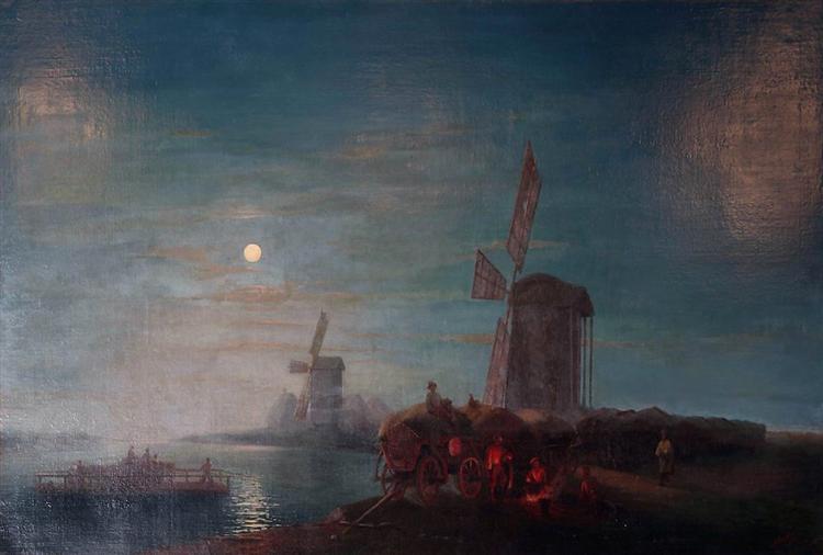 Windmill - Ivan Konstantinovich Aivazovskii