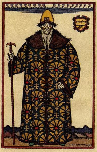 Boyar. Costume design for the opera "Boris Godunov" by Modest Mussorgsky - Iwan Jakowlewitsch Bilibin