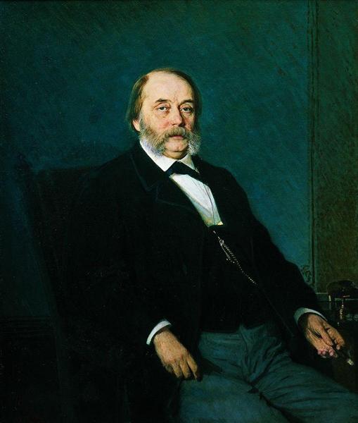 Portrait of Ivan Aleksandrovich Goncharov, 1874 - 伊凡·克拉姆斯柯依