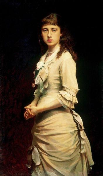 Portrait of Sophia Ivanovna Kramskoy, daughter of the artist, 1882 - Iván Kramskói