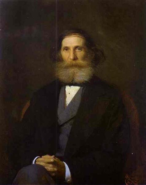 Portrait of the Artist Nikolay Bogoliubov, 1876 - Iwan Nikolajewitsch Kramskoi