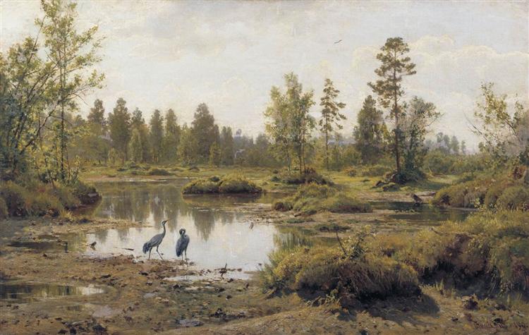 Marsh. Polissia, 1890 - Ivan Shishkin