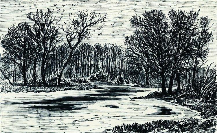 Pântano na floresta, 1885 - Ivan Shishkin