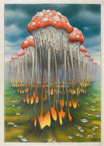 Time of mushrooms - Jacek Yerka