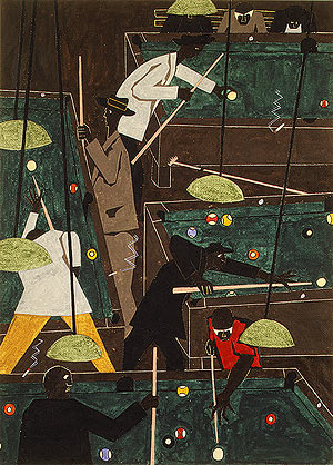 Pool Parlor, 1942 - Джейкоб Лоуренс
