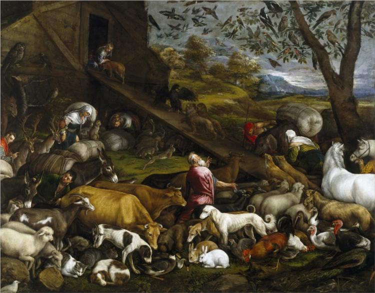The Entry of the Animals into Noah’s Ark, 1570 - Jacopo Bassano