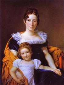 Portrait of the Countess Vilain XIIII and Her Daughter - Jacques-Louis David