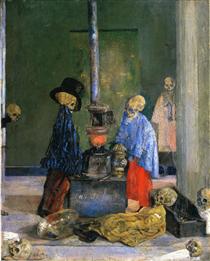 Skeletons Trying to Warm Themselves - James Ensor
