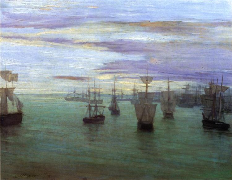 Crepuscule in Flesh Color and Green: Valparaiso, 1866 - James Abbott McNeill Whistler