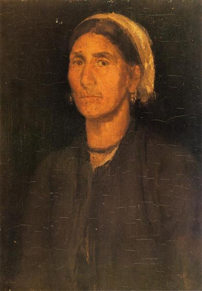 Head of a Peasant Woman, 1855 - 1858 - Джеймс Эббот Макнил Уистлер