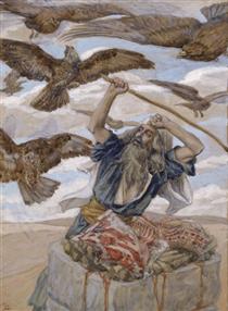Abraham Guarding His Sacrifice - James Tissot
