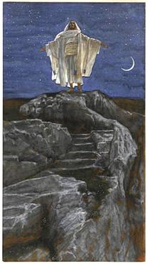 Jésus monte seul sur une montagne pour prier - James Tissot