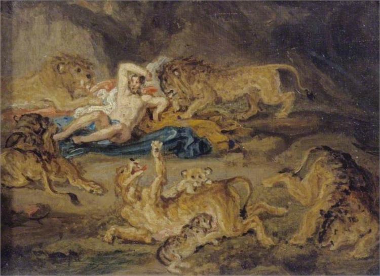 Sketch for 'Daniel in the Lion's Den', 1852 - Джеймс Ворд