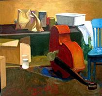 The Artist Studio, Paper Bags and Bass Violin, - James Weeks