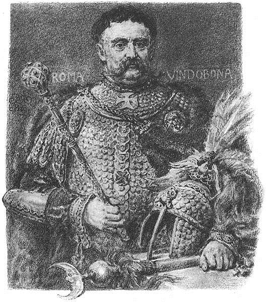 Jan Sobieski, portraited in a parade scale armour - Ян Матейко