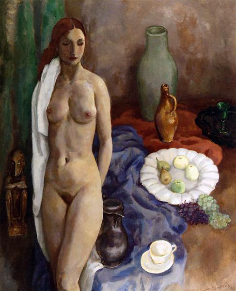 Still life with standing nude - Ян Слёйтерс