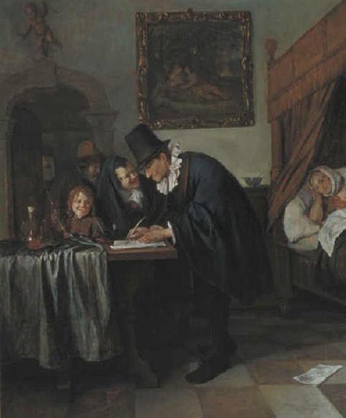 Doctor's visit, c.1665 - Ян Стен