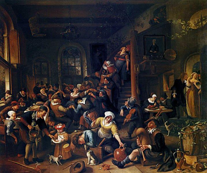 Dança dos Ovos, 1674 - Jan Steen