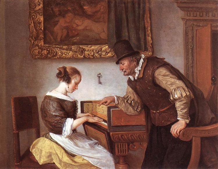 Harpsichord Lesson, 1660 - Jan Steen