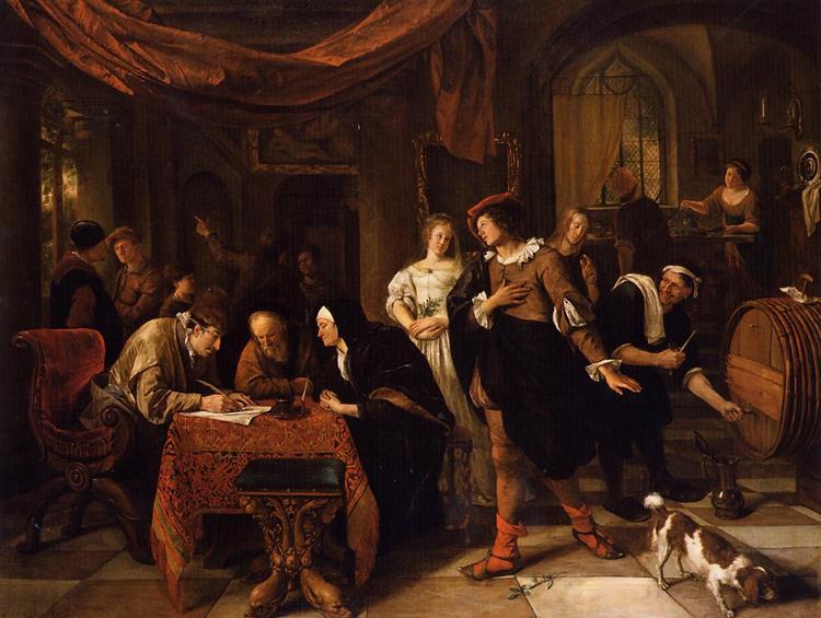Wedding of Tobias and Sarah, c.1667 - 1668 - Ян Стен