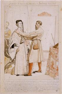 Aretino and Tintoretto - Jean-Auguste Dominique Ingres