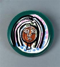 Portrait of a Woman (Ceramic) - Jean David