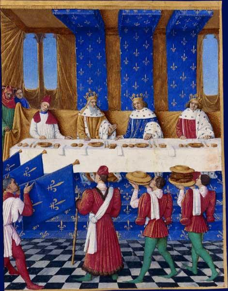 Banquet of Charles V the Wise, c.1455 - c.1460 - Jean Fouquet