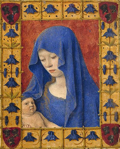 Mary holding the Christ child, 1455 - Жан Фуке