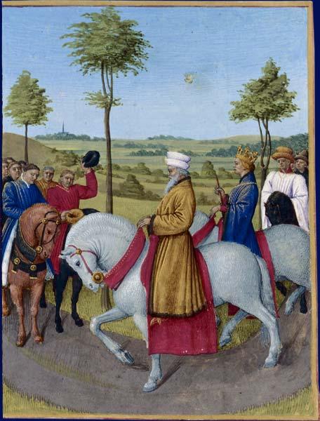 The Emperor Charles IV and the dignitaries of Paris, 1455 - 1460 - Jean Fouquet