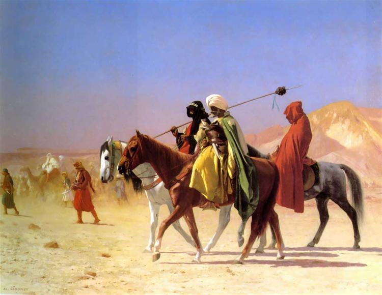 Arabs Crossing the Desert, 1870 - Жан-Леон Жером