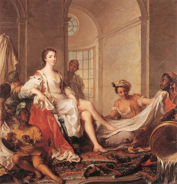 Mademoiselle de Clermont as a Sultana, 1733 - Jean-Marc Nattier