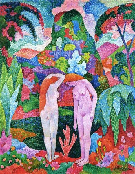 Bathers: Two Nudes in an Exotic Landscape, 1905 - Жан Метценже
