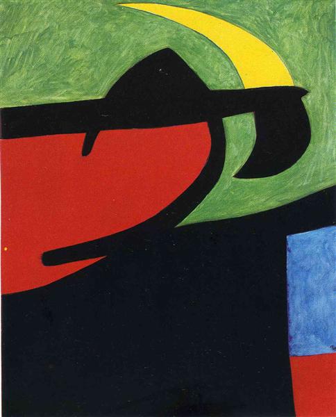 Catalan Peasant in the Moonlight, 1968 - 米羅