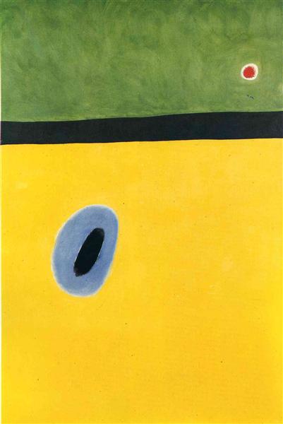 The Lark's Wing, Encircled with Golden Blue, Rejoins the Heart of the Poppy Sleeping on a Diamond-Studded Meadow, 1967 - Joan Miro