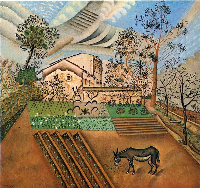 The Vegetable Garden with Donkey, 1918 - 米羅