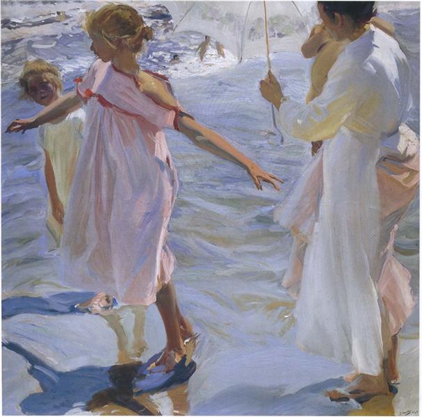 Strolling along the seashore, 1909 - Joaquín Sorolla