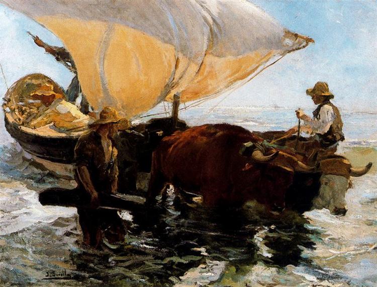 Study for 'The Comeback of the fisheries', 1894 - Хоакин Соролья