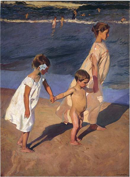 To the Water, Valencia, 1908 - Хоакін Соролья