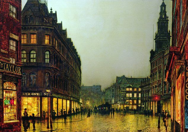 Boar Lane, Leeds, 1881 - Джон Эткинсон Гримшоу